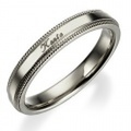 K18WG 　ミルグレイン・エッジマリッジリング（結婚指輪）3mm (N030K178N3*01-K18WG)