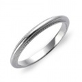 K18WG　ミルグレイン・マリッジリング（結婚指輪）2mm (N020H157S2*01-K18WG)