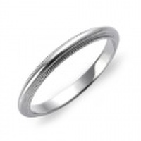 K18WG　ミルグレイン・マリッジリング（結婚指輪）2mm (N020H157S2*01-K18WG)