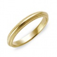 K18YG　ミルグレイン・マリッジリング（結婚指輪）2.5mm (N025H165N3*01-K18YG)