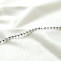 Pt850 プラチナ　カットボールブレスレット　18cm　1.2mm