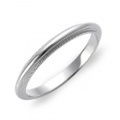 Pt950　ミルグレイン・マリッジリング（結婚指輪）2mm (N020H157S2*01)