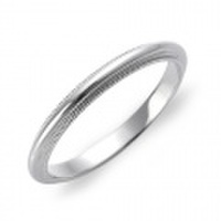 Pt950　ミルグレイン・マリッジリング（結婚指輪）2mm (N020H157S2*01)