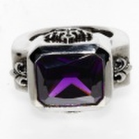 ROYAL ORDER(ロイヤルオーダー)デミゴッドリング(パープル)　Demi God ｗ/Crystal Ring　 SR218 CZ