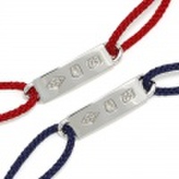 SYMPATHY OF SOUL（シンパシーオブソウル）　ID Plate Cord Bracelet&Anklet - Silver（IDプレートコードブレスレット&アンクレット - シルバー）