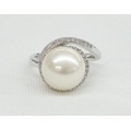 SS淡水パール＆CZ デザインリングpart13