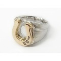 SYMPATHY OF SOUL（シンパシーオブソウル）　Combination Horseshoe Ring - Silver&K10Yellow Gold（コンビネーションホースシューリング - シルバー&K10イエローゴールド）