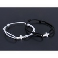 SYMPATHY OF SOUL（シンパシーオブソウル）　Gravity Cross Cord Bracelet & Anklet - K18White Gold（グラビティークロスコードブレスレット&アンクレット - K18ホワイトゴールド）