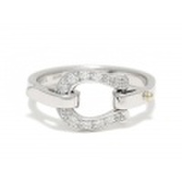 SYMPATHY OF SOUL（シンパシーオブソウル）　Horseshoe Band Ring - Silver w/CZ（ホースシューバンドリング シルバー w/ジルコニア）