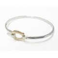 SYMPATHY OF SOUL（シンパシーオブソウル）　Horseshoe Combination Bangle - Silver&K10Yellow Gold（ホースシューコンビネーションバングル - シルバー×K10イエローゴールド）