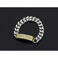 SYMPATHY OF SOUL（シンパシーオブソウル）　ID Chain Ring - Silver×K18Yellow Gold w/Diamond（アイディーチェーンリング - シルバー×K18イエローゴールド w/ダイヤモンド）