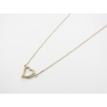 SYMPATHY OF SOUL（シンパシーオブソウル）　Little Open Heart Necklace - K10Yellow Gold w/Diamond（リトルオープンハートネックレス - K10イエローゴールド w/ダイヤモンド）