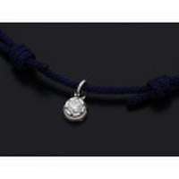 SYMPATHY OF SOUL（シンパシーオブソウル）　Peace Charm - Silver w/CZ for Cord Bracelet（コードブレスレット専用ピースチャーム - シルバー w/キュービックジルコニア）