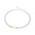 SYMPATHY OF SOUL（シンパシーオブソウル）　Small ID Chain Bracelet - Silver×K18Yellow Gold（スモールアイディーチェーンブレスレット - シルバー×K18イエローゴールド）