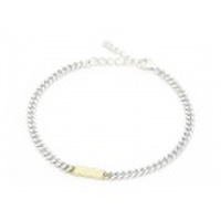 SYMPATHY OF SOUL（シンパシーオブソウル）　Small ID Chain Bracelet - Silver×K18Yellow Gold（スモールアイディーチェーンブレスレット - シルバー×K18イエローゴールド）