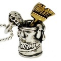 VASSER(バッサー)Painter Joy Pendant SilverxBrass(ペインタージョイペンダントシルバーxブラス) w/Chain