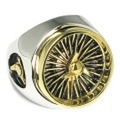 VASSER(バッサー)Wire Wheel Ring SilverxBrass(ワイヤーホイールリングシルバーxブラス)