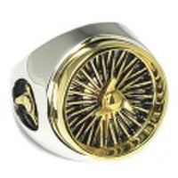 VASSER(バッサー)Wire Wheel Ring SilverxBrass(ワイヤーホイールリングシルバーxブラス)
