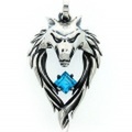 WOLFMAN B.R.S(ウルフマンBRS)　ウォーウルフスピリットペンダントw/ブルートパーズ【トップのみ】　NW-P-16BL