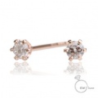 me.luxe 　K10PG ダイヤモンド/誕生石1粒石ピアス（ピンクゴールド）95-0718