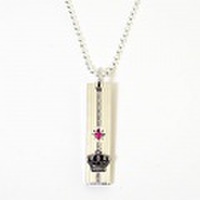 【M.G.C.】≪石が選べる≫クラウンバースデープレート/RB≪カットボールチェーン付≫