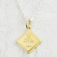 【NEXTLABEL】≪色が選べる≫スクエアペンダントL/DIA+G≪真鍮チェーン付≫