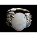 【PT900　プラチナ】 指輪　リング　オパール3.56ct　ダイヤモンド0.50ct　 12.3g　12.1号　レディース　72015-8　ジュエリー　人気