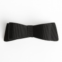 【あす着対応】お宮参り バレッタ BH-001BA ヘアアクセサリー ブラック 黒 リボン 可愛い 髪飾り レディース 女性用 華やか