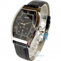 【アウトレット・デッドストック・セール品】【国内正規品】エポス『エレガンス』トノー・パワーリザーブ（黒x黒革/メンズ手巻き）腕時計3362BK