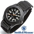 【キャンペーン対象外】 Smith & Wesson スミス＆ウェッソン SOLDIER WATCH 腕時計 NYLON STRAP BLACK SWW-12T-N