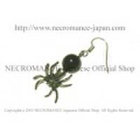 【ネクロマンス NECROMANCE】 ガーネット スパイダーピアス Garnet Spider Pierce 紅榴石 蜘蛛