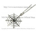 【ネクロマンス NECROMANCE】 スパイダーウェブネックレス Silver Spider Web Necklace 蜘蛛の巣 シルバー