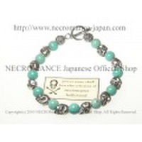 【ネクロマンス NECROMANCE】 ターコイズ スカルブレスレット Turquoise Skull Bracelet トルコ石 骸骨