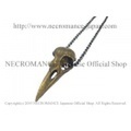 【ネクロマンス NECROMANCE】 ブラスレビンスカルネックレス Brass Raven Skull Necklace カラス 鴉 頭蓋骨 骸骨