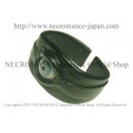 【ネクロマンス NECROMANCE】 ワイドレザー義眼バングル Wide Leather Eye Bangle ＜ライトブルー/Lrigt Blue/青＞ 目玉 革
