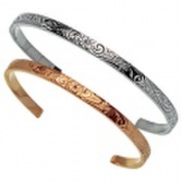 【ペア販売】ハワイアンハイビスカス ジルコニア ペア バングル ハワイアンジュエリー風 ステンレス アクセサリー [ステンレスブレスレット] 送料無料