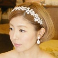 【海外挙式】ブライダルカチューシャ B-731CR 【クリスタル】