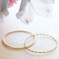 【送料無料】 K18 Duperey simple plane ring & Ultra fine twist ring 2set （デュプレ―シンプルプレーンリング＆極細ツイストリング２点セット）