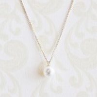 【送料無料】 K18 Little mermaid waterpearl necklace/6mm (リトル マーメイド 淡水パール ネックレス/6mm)