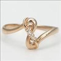 【送料無料】K18ピンクゴールドダイヤモンドリング