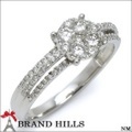 指輪 K18WG リング ダイヤモンド0.52ct 14号 総重量2.5g 極美品 [120666]