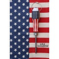アメリカンドライバー/＋−２WAY/長さ調節可能/星条旗工具★リング付