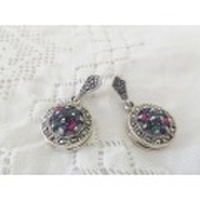 アンティーク調　ピアス　マルカジット付　AC230