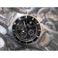 エルジン ELGIN 腕時計 クロノグラフ FK1418S-B 黒 メタルベルト