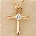 クロスフォーK10PGジルコニアネックレス