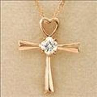クロスフォーK10PGジルコニアネックレス