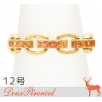 ゴールデンサファイア デザインリング 12号 K18YG S:0.40 指輪【18金イエローゴールド】【レディース】【女性用】