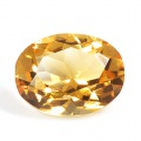 シトリン(黄水晶) ルース 1.33ct, オーバル 【 8月1日の誕生日石・11月の誕生石 】