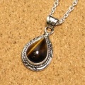 シルバー925 タイガーアイハンドメイドペンダントトップ ST-135