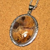 シルバー925 フォッシルコーラルハンドメイドペンダントトップ ST-168